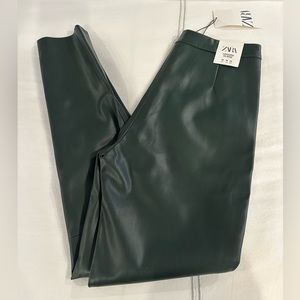 Zara NWT Faux Leather Pants Size M
